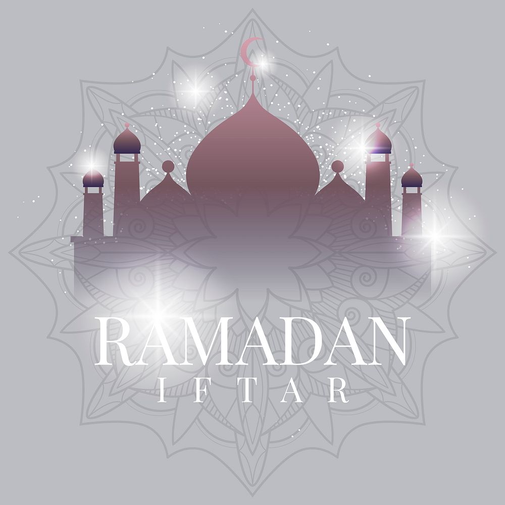 Ramadan Iftar card design vector