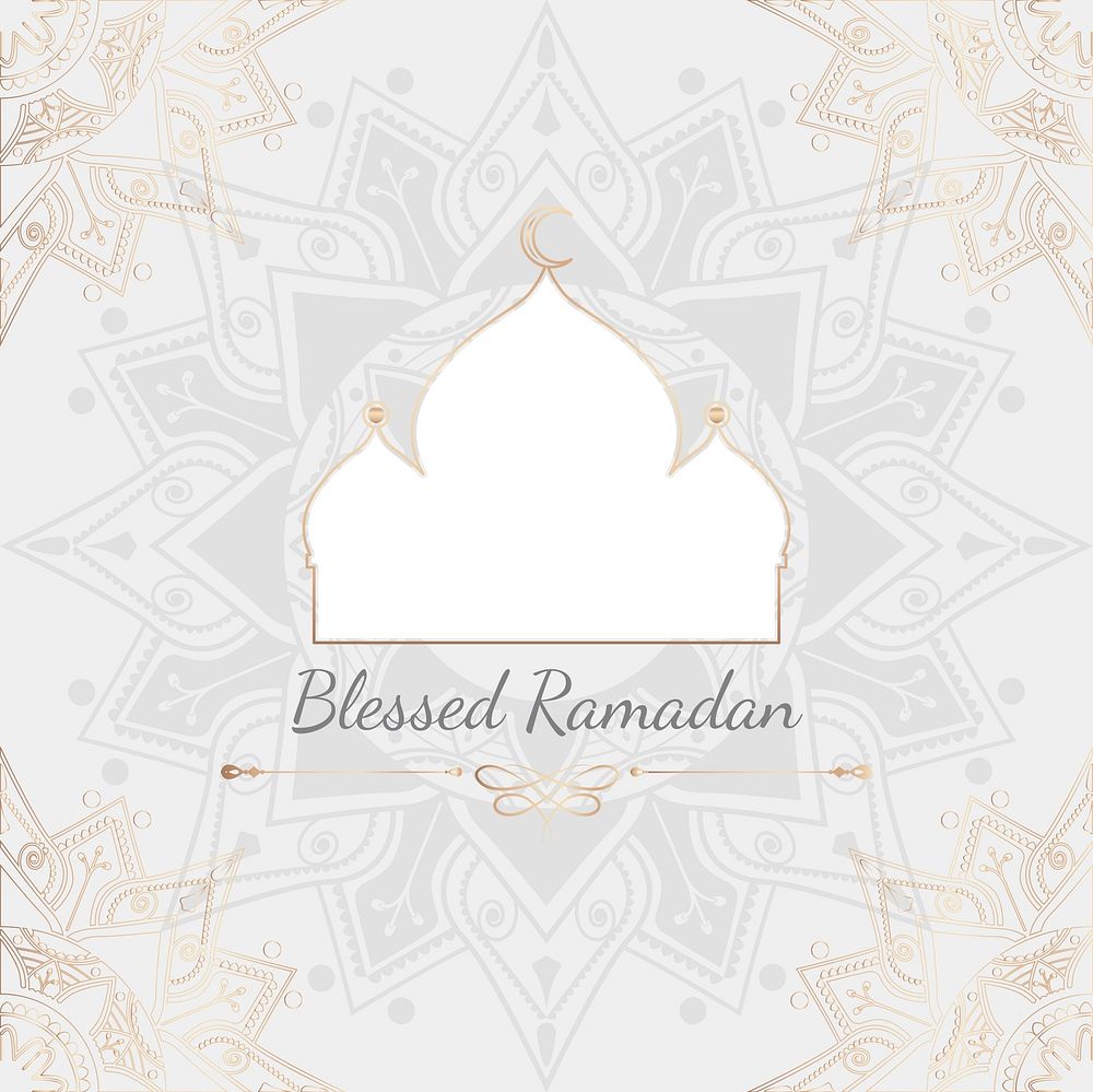 Blessed Ramadan card design vector