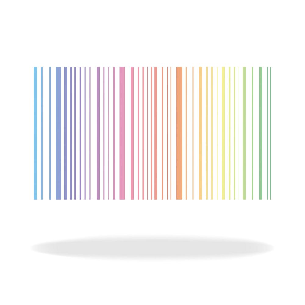 Flat barcode icon in black vector