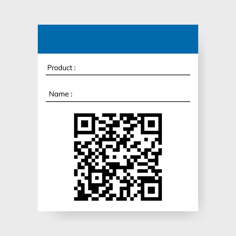 Product and name QR code vector