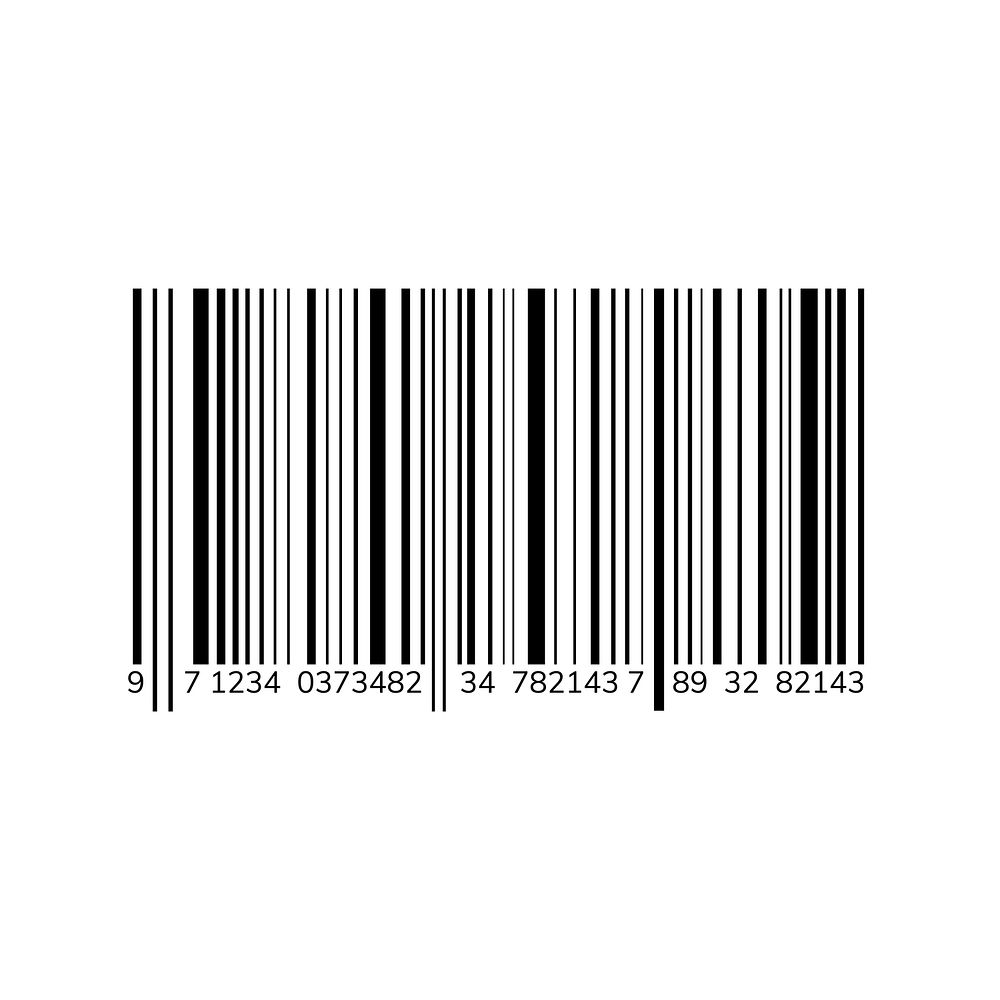 Black barcode icon with numerical vector