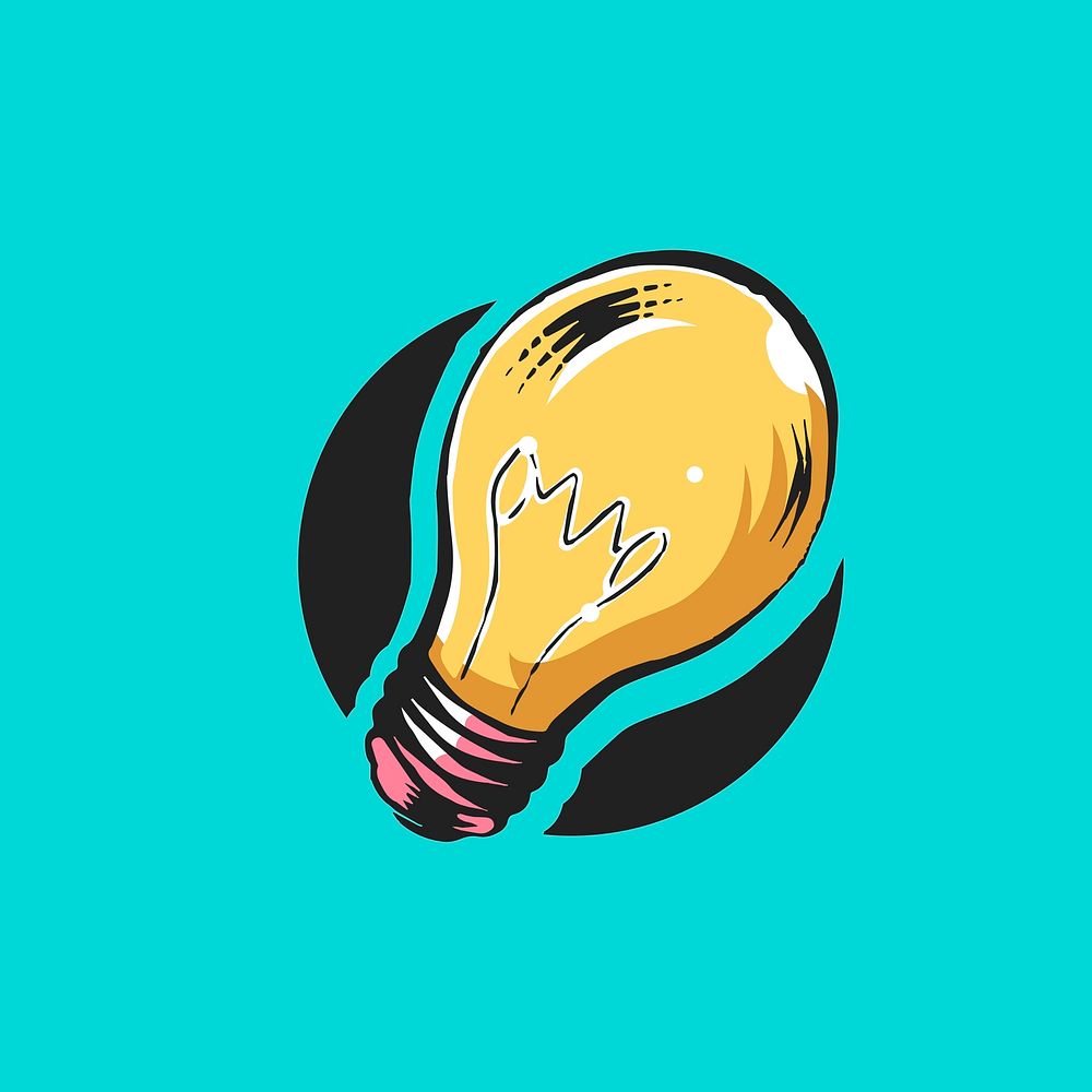 Light bulb graphic illustration icon vector
