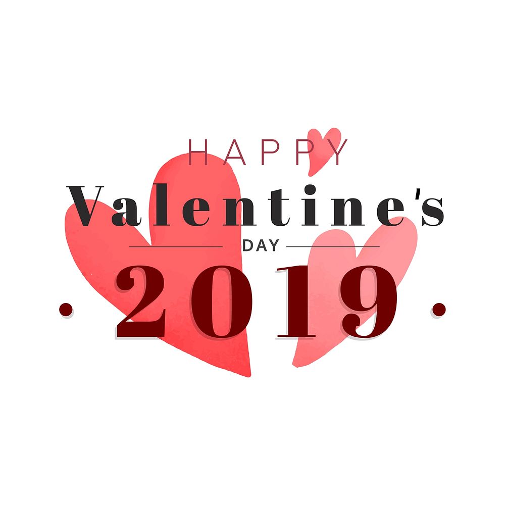 Happy Valentine's day 2019 card design vector