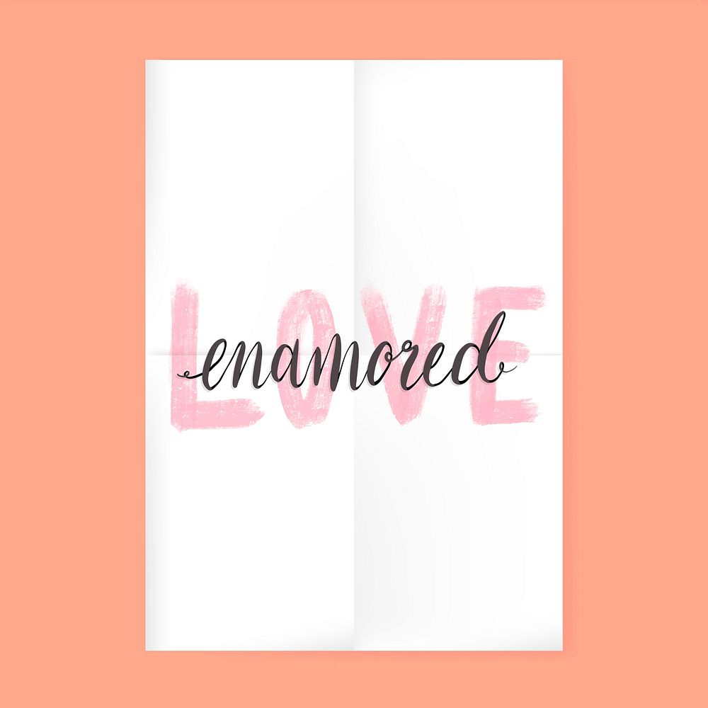 Love enamored Valentines card design