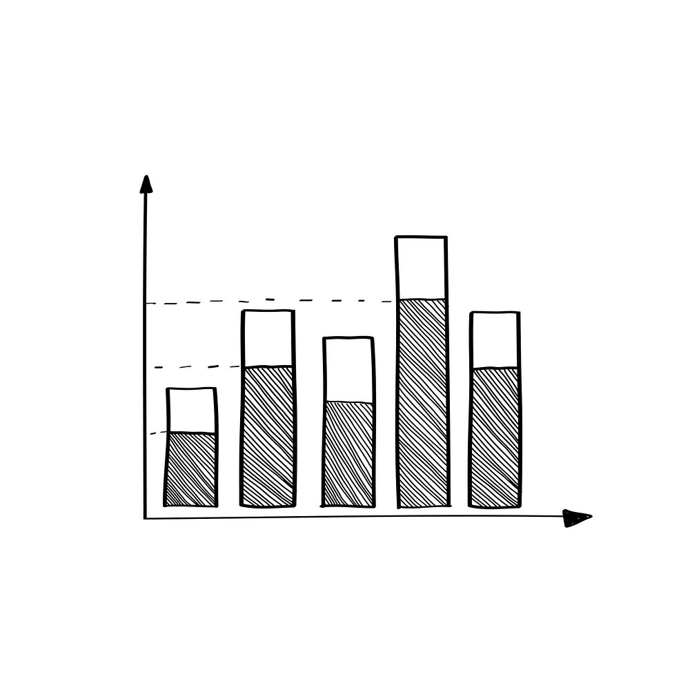 Stock market bar graph vector