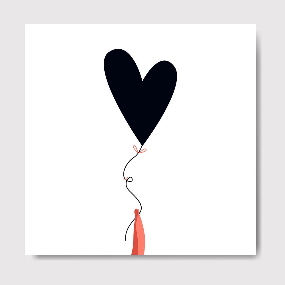 Valentine's Day character with a heart balloon vector