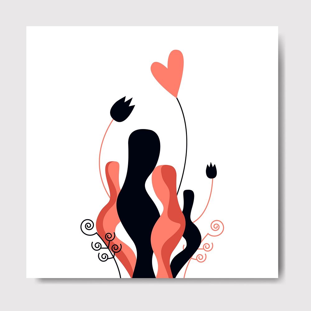 Valentine's Day character with a heart balloon vector