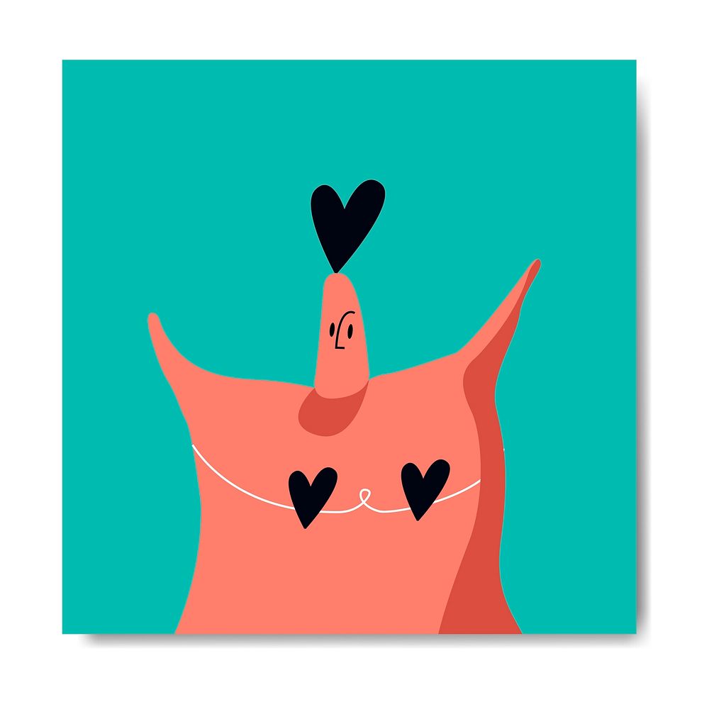 Character for Valentine's Day vector
