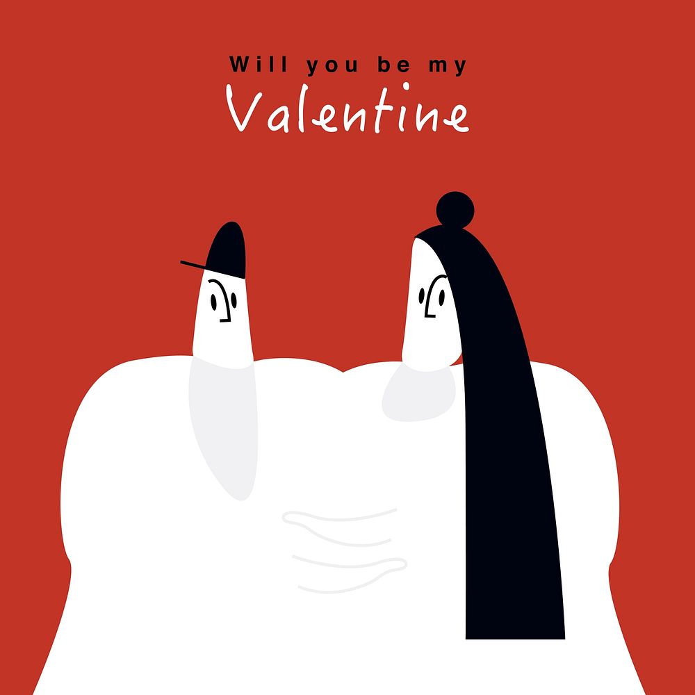 Character for Valentine's Day vector