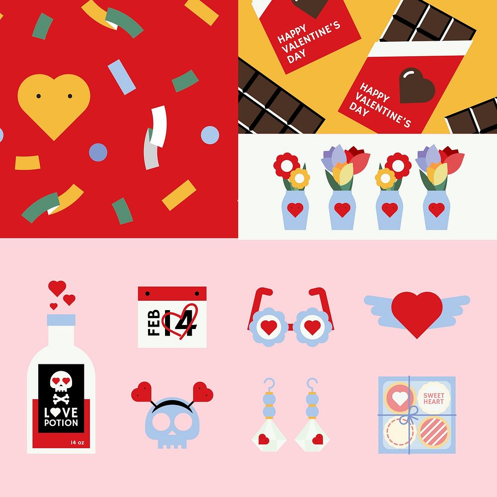 Valentine's day 14th of February vector