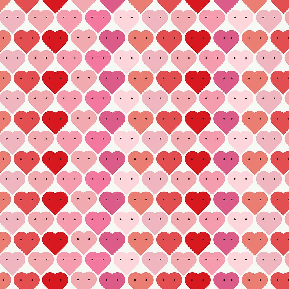 Valentine's day heart shape pattern vector