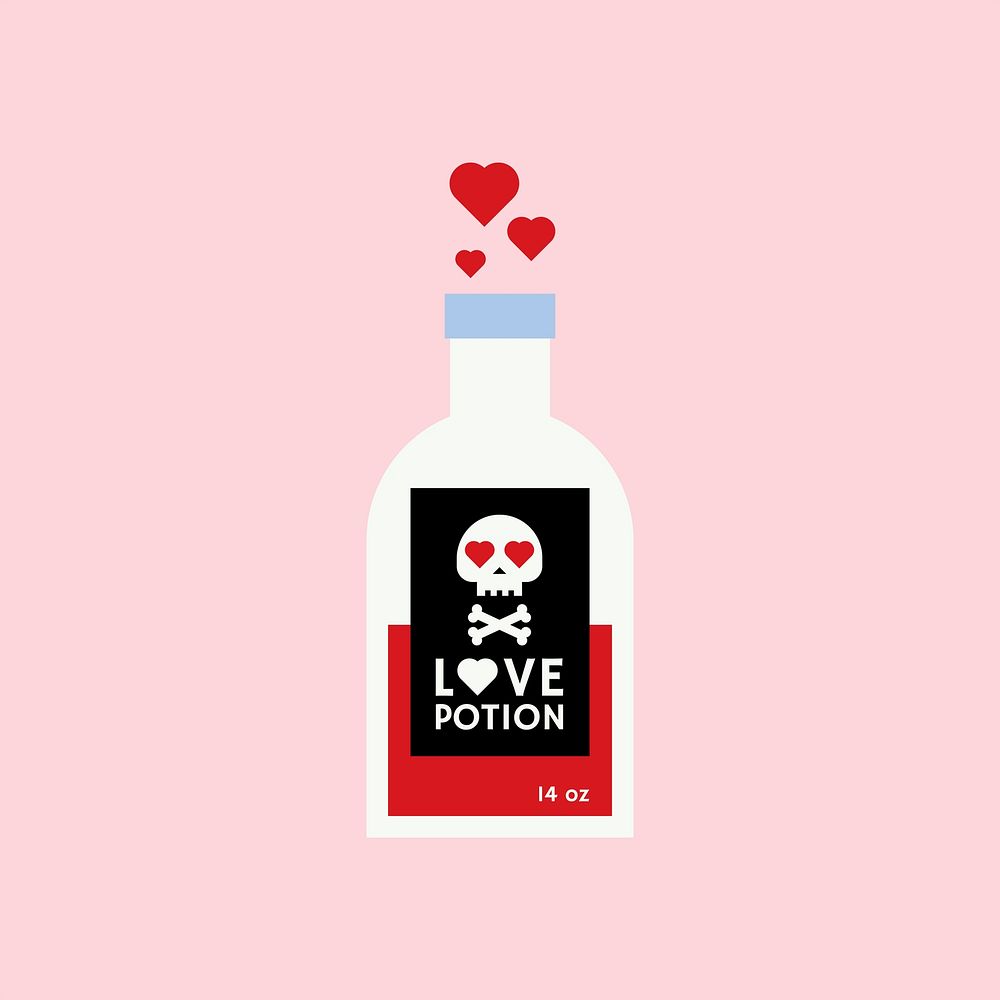 Love potions slowed. Валентинки с черепами.