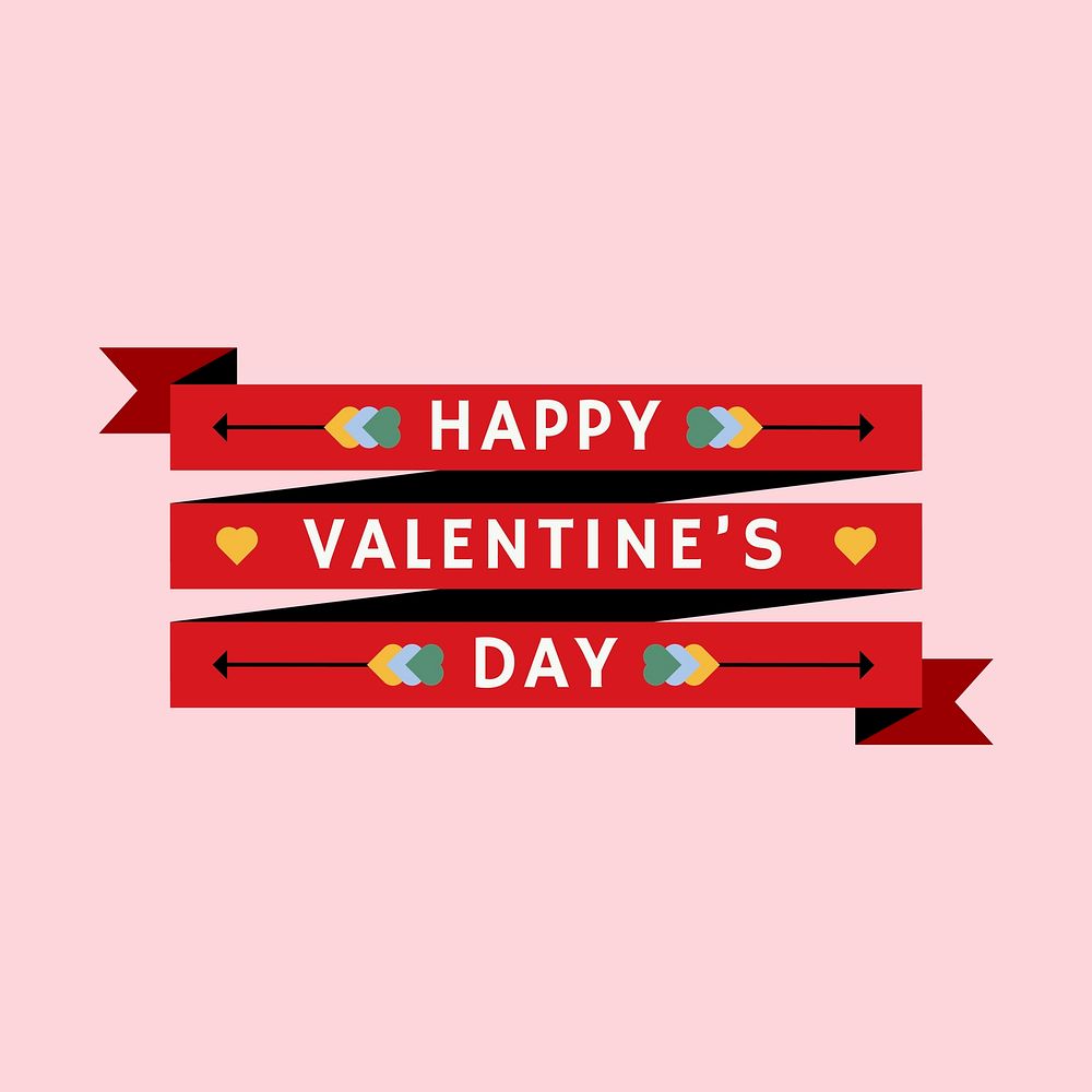 Happy Valentine's day banner vector