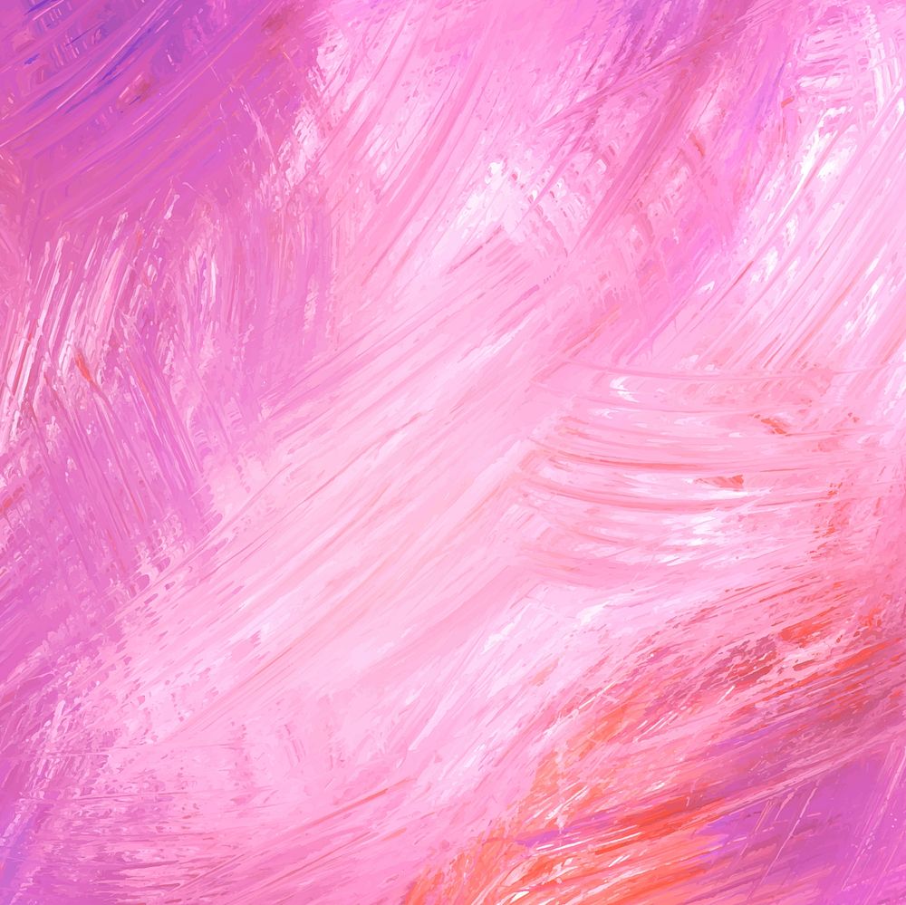 Pink abstract acrylic brush stroke textured background vector