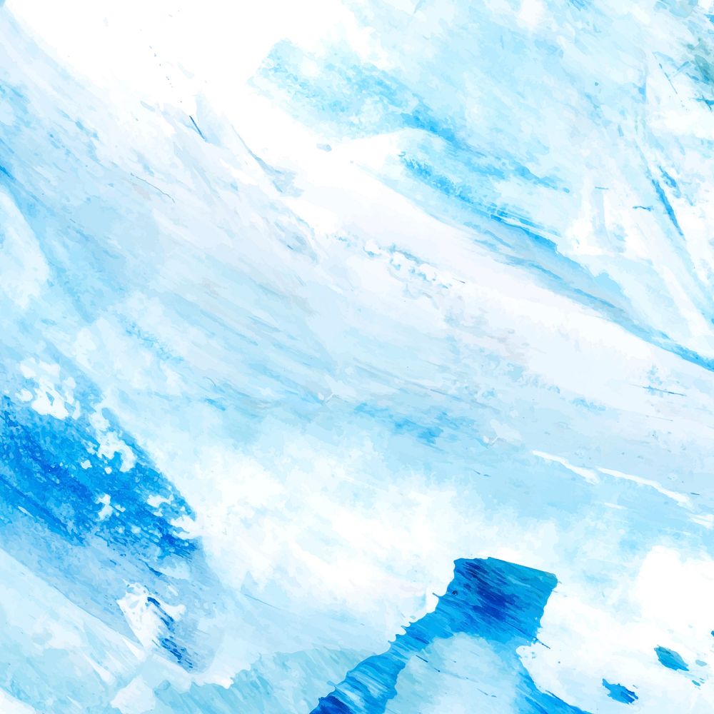 Blue and white abstract acrylic brush stroke textured background vector