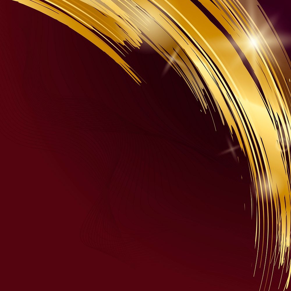 Golden Wave Abstract Background Vector 