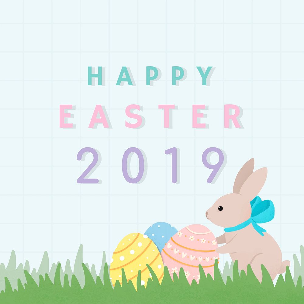 Happy Easter 2019 background vector