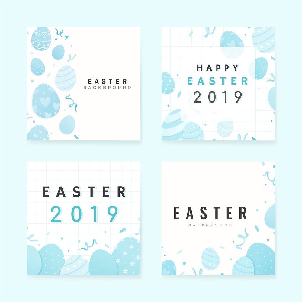Happy Easter 2019 greetings card vector