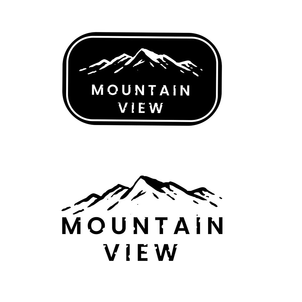 Mountain View Logo Set Vector 