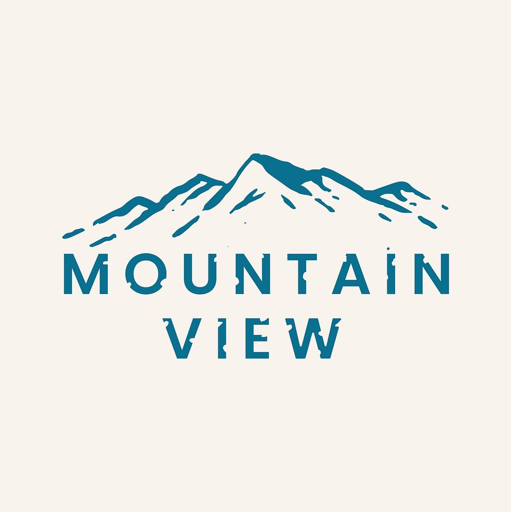 Mountain view logo design vector