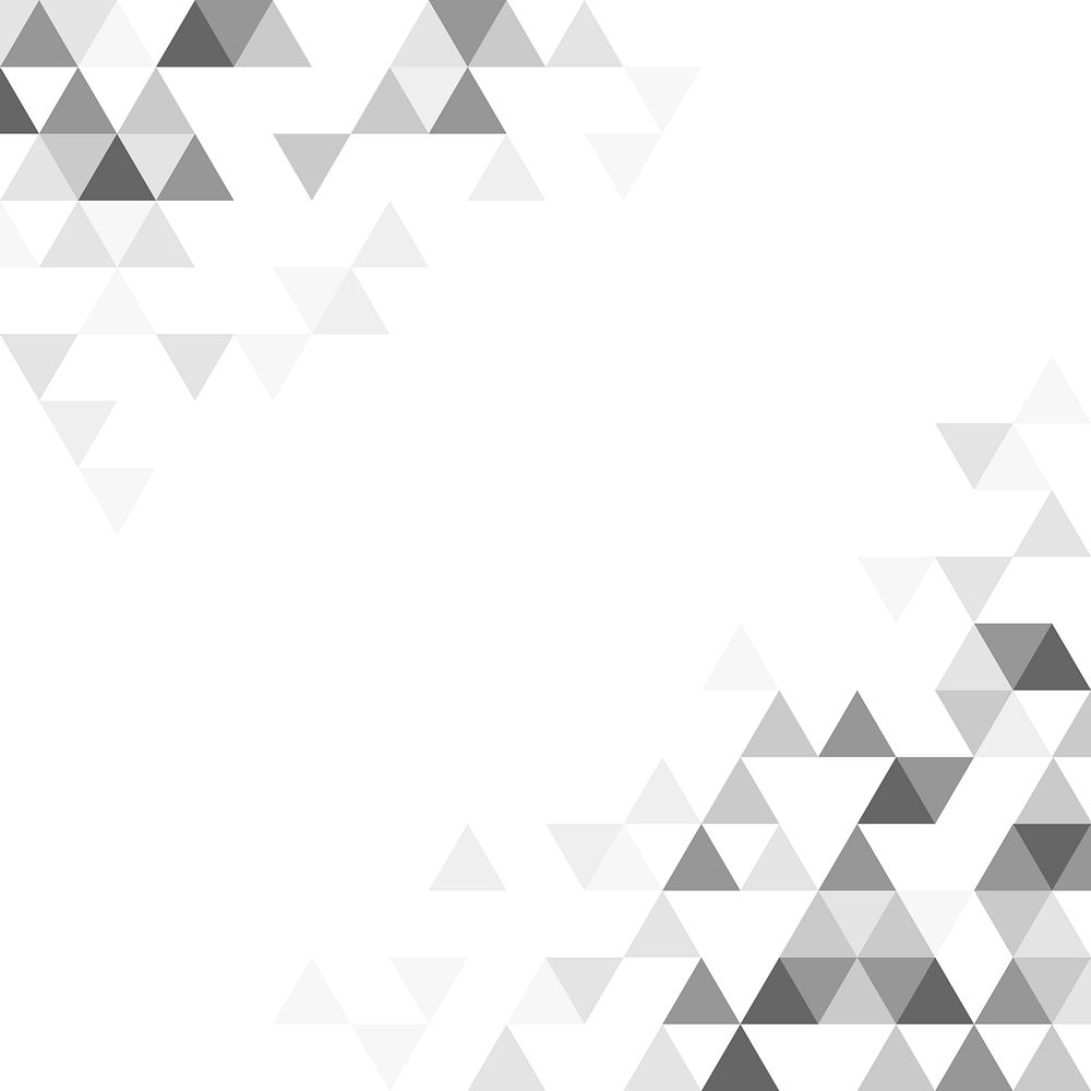 Gray triangle patterned on white background