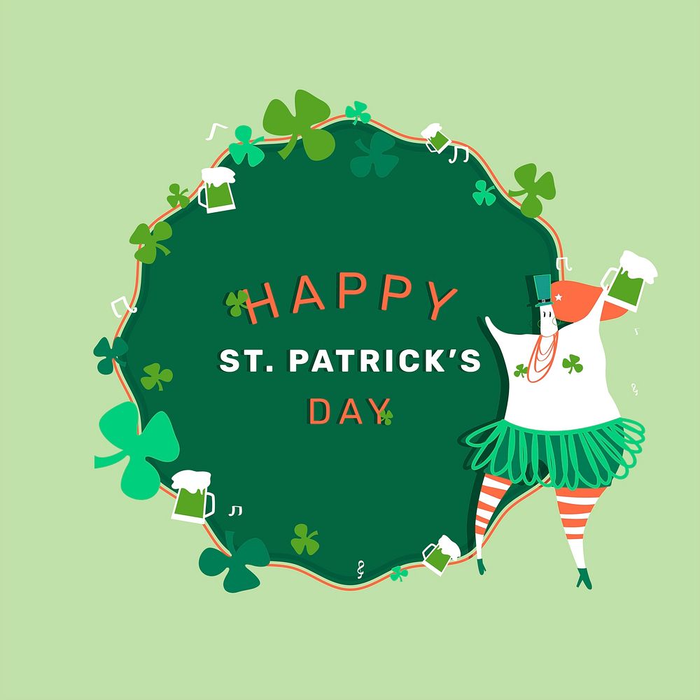 Happy St. Patrick's Day greeting card vector