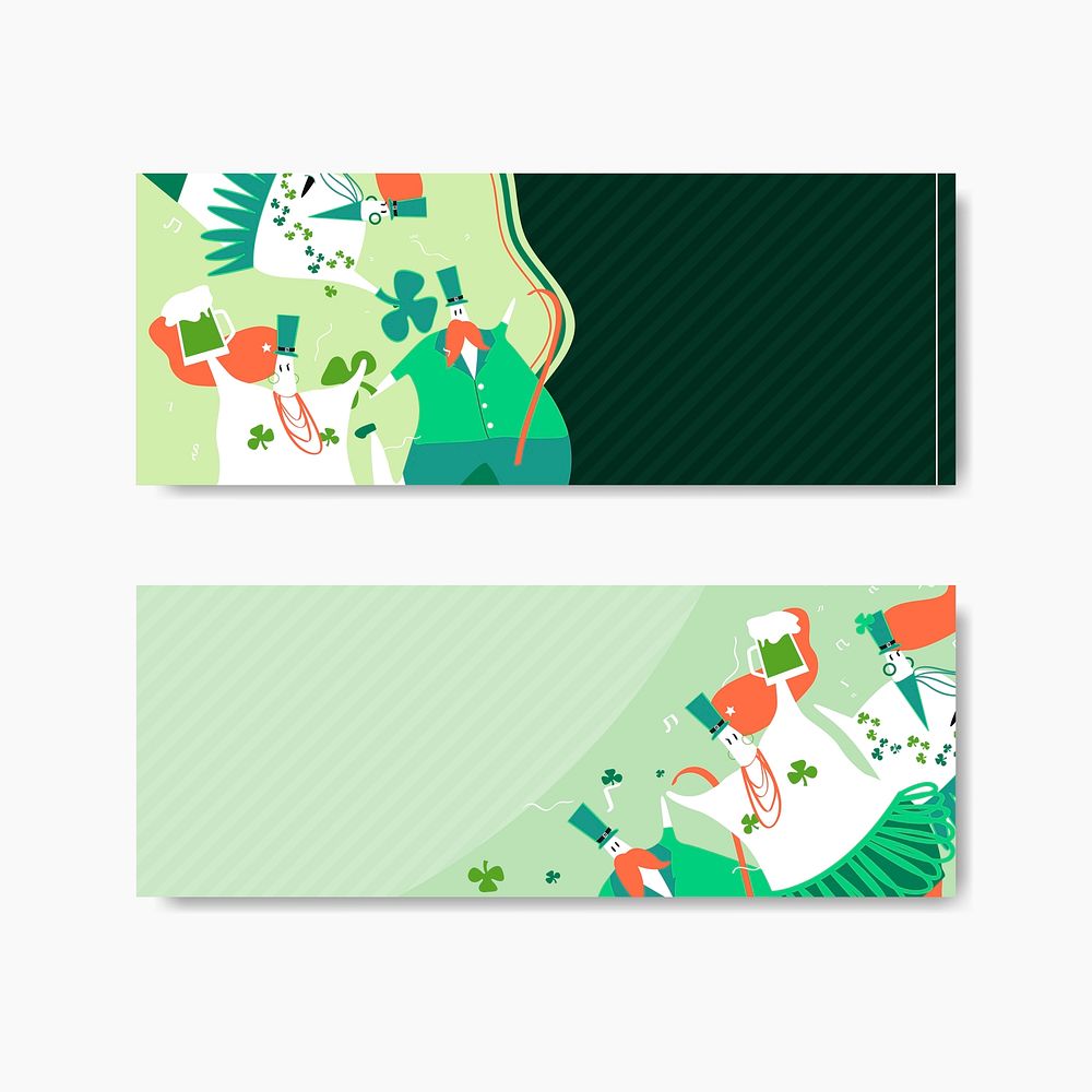 St. Patrick's Day banners vector