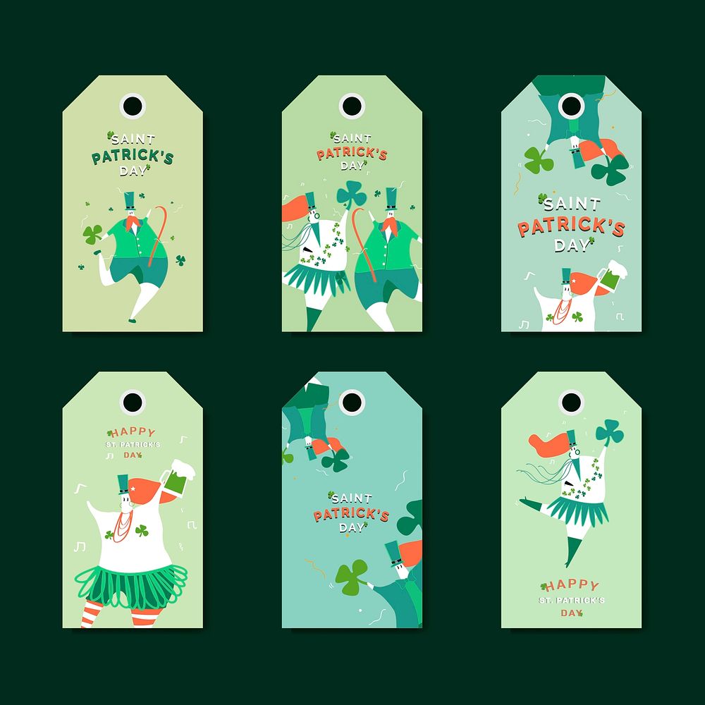St. Patrick's Day celebration labels vector