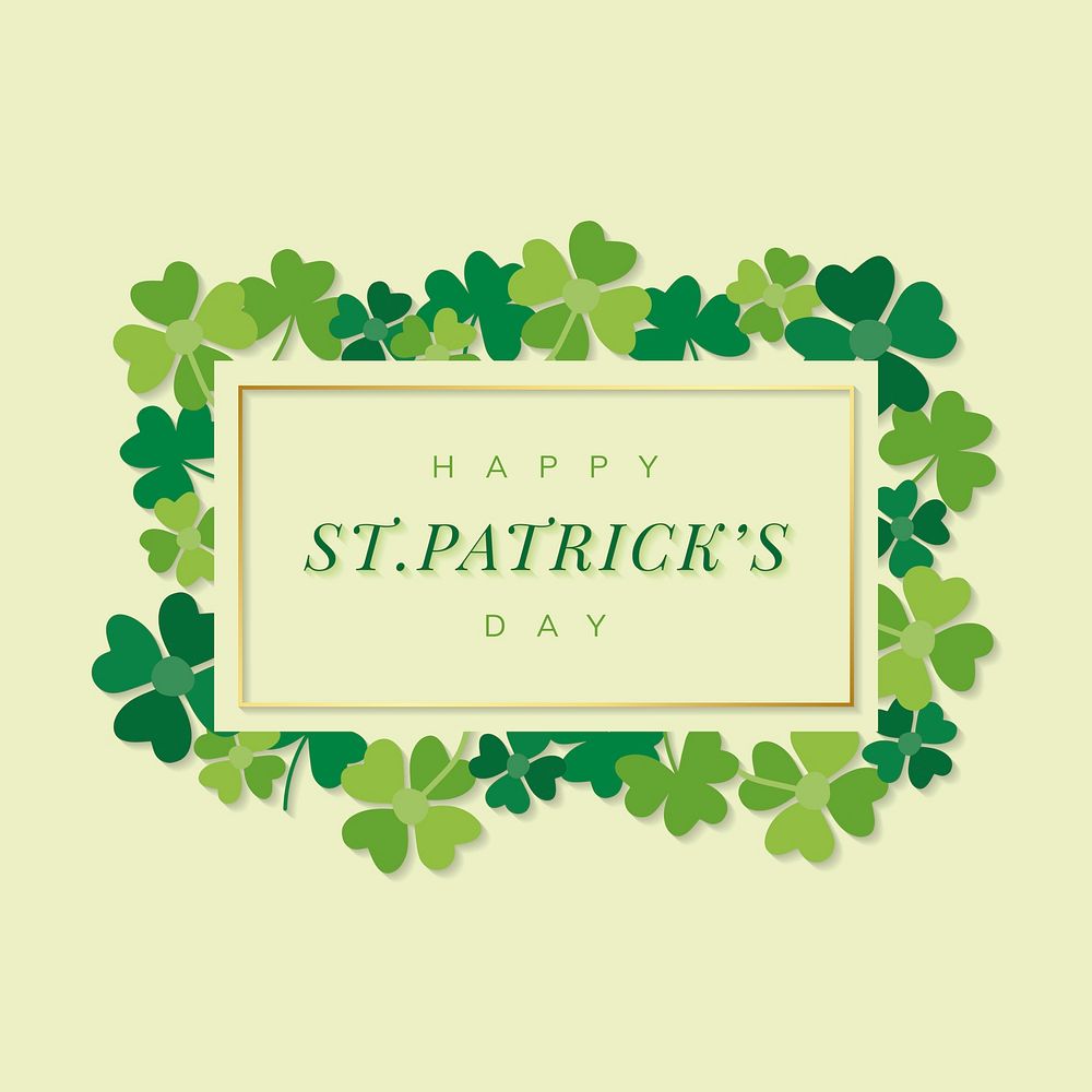 St.Patrick's Day rectangle banner vector