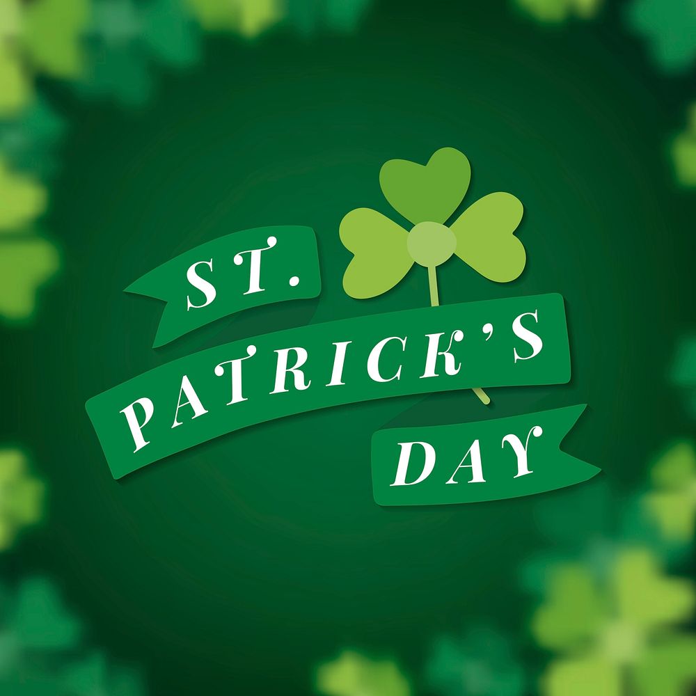 St.Patrick's Day ribbon banner vector | Premium Vector - rawpixel