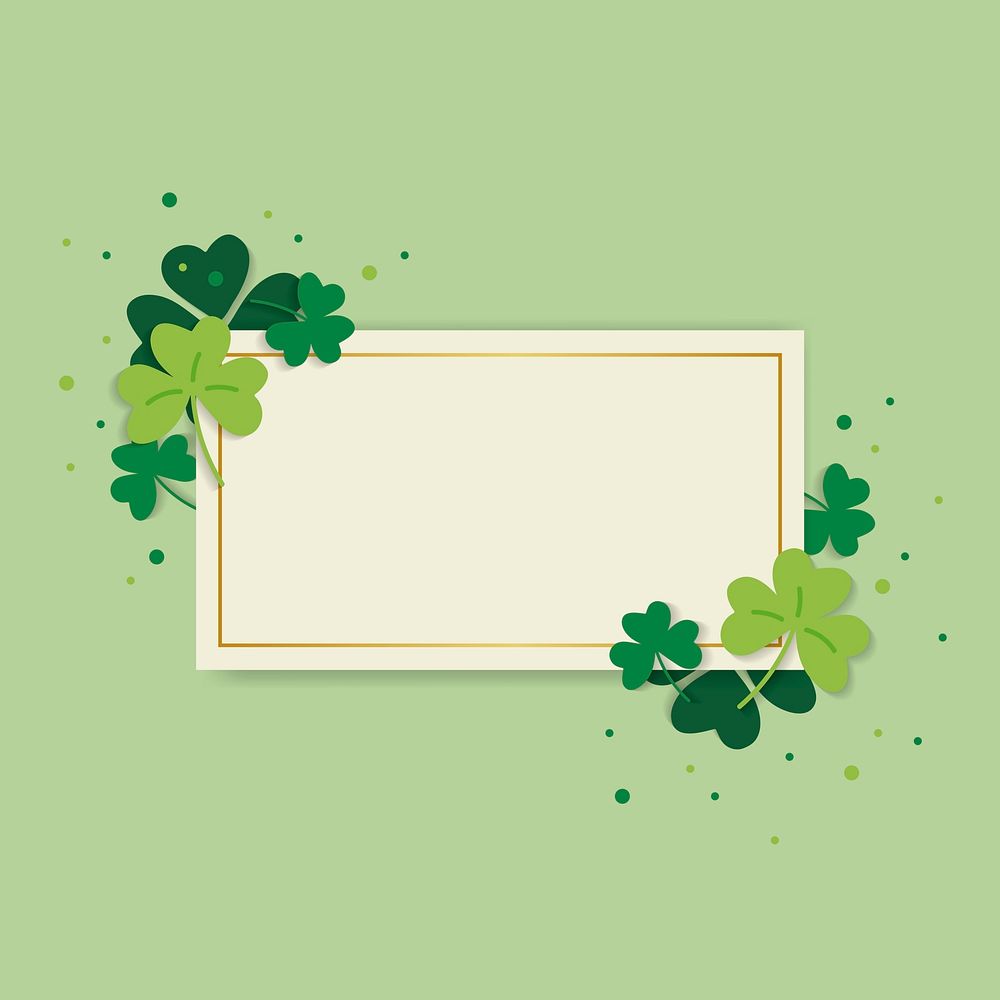 St.Patrick's Day blank rectangle banner vector