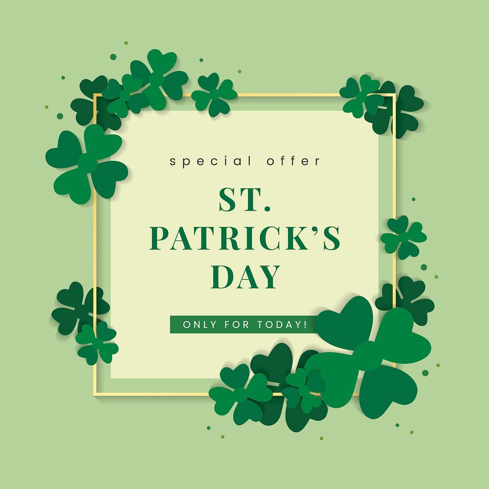 St.Patrick's Day special offer vector