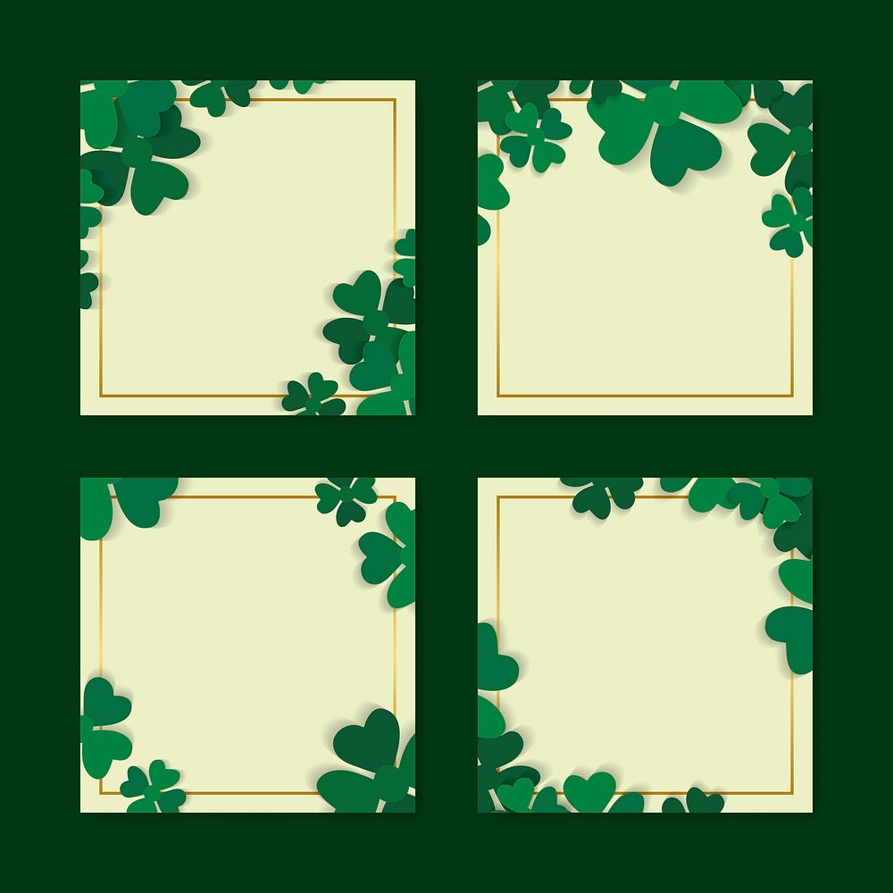 St.Patrick's Day blank  banners set vector