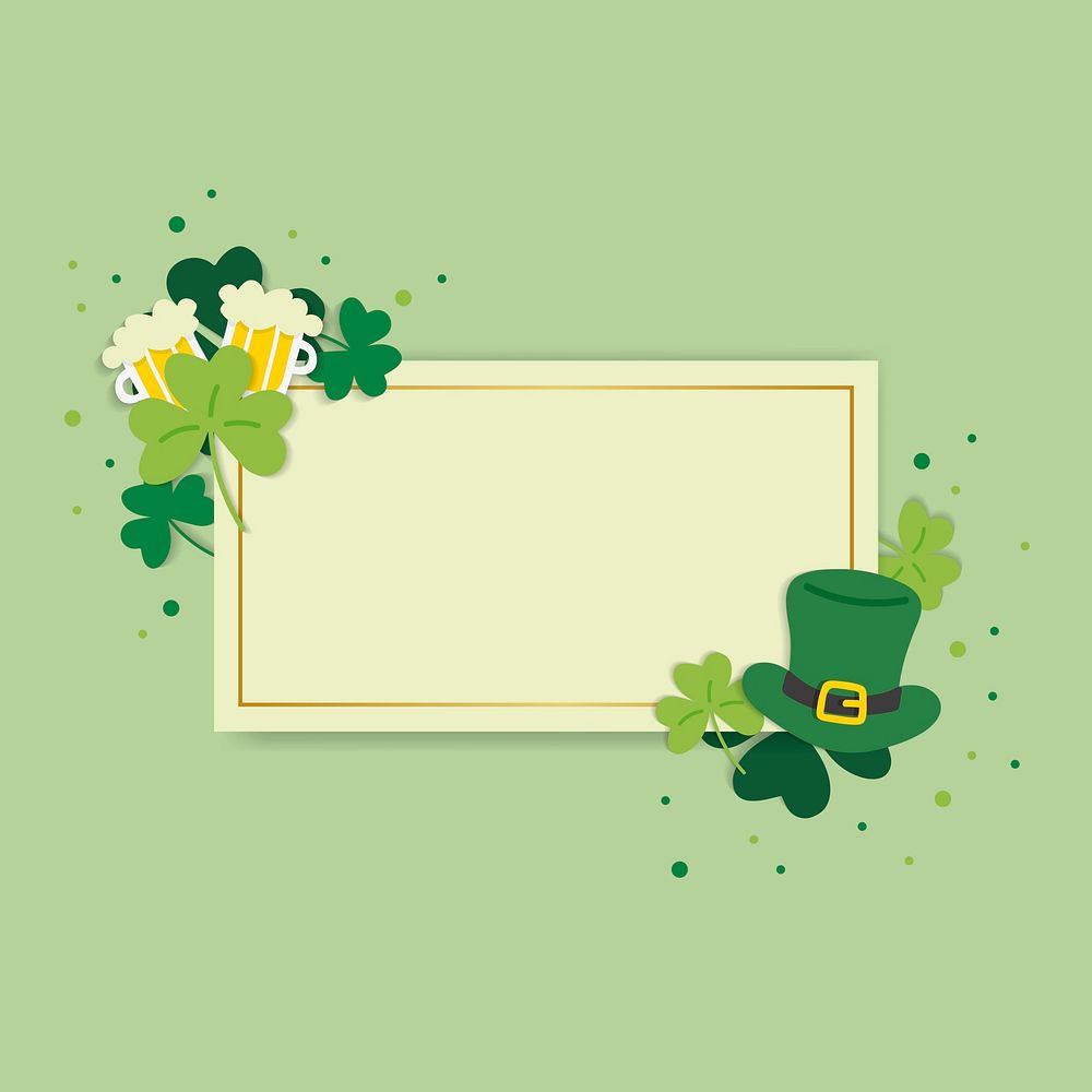 St.Patrick's Day blank rectangle banner vector