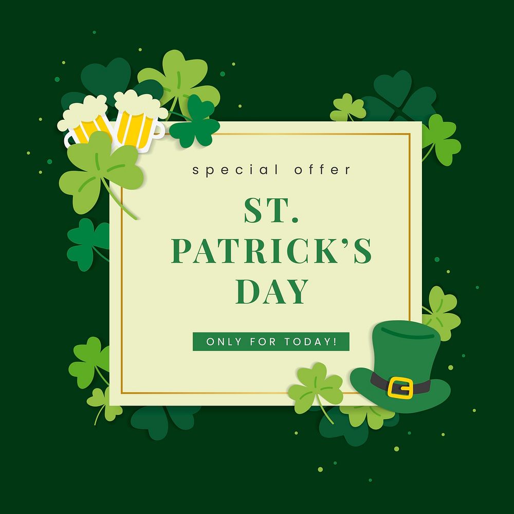 St.Patrick's Day special offer vector