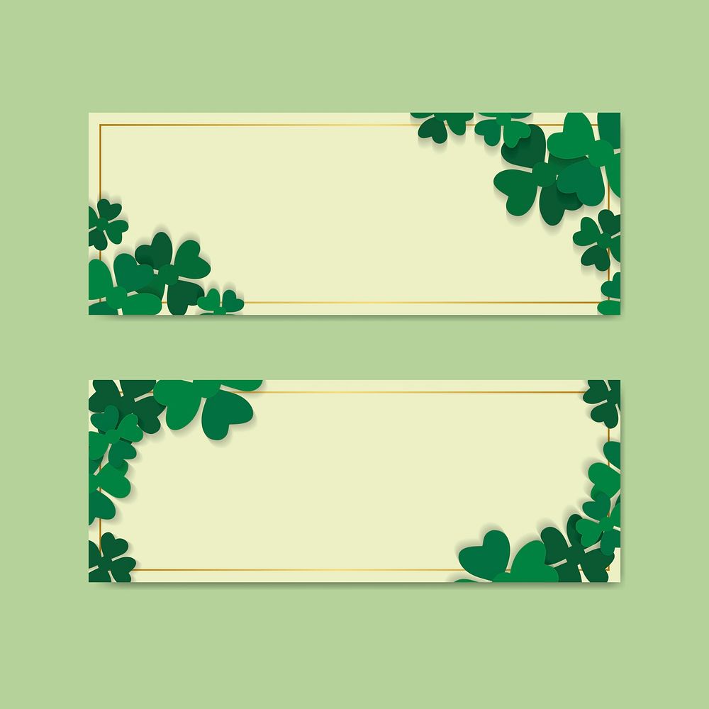 St.Patrick's Day blank banners set vector