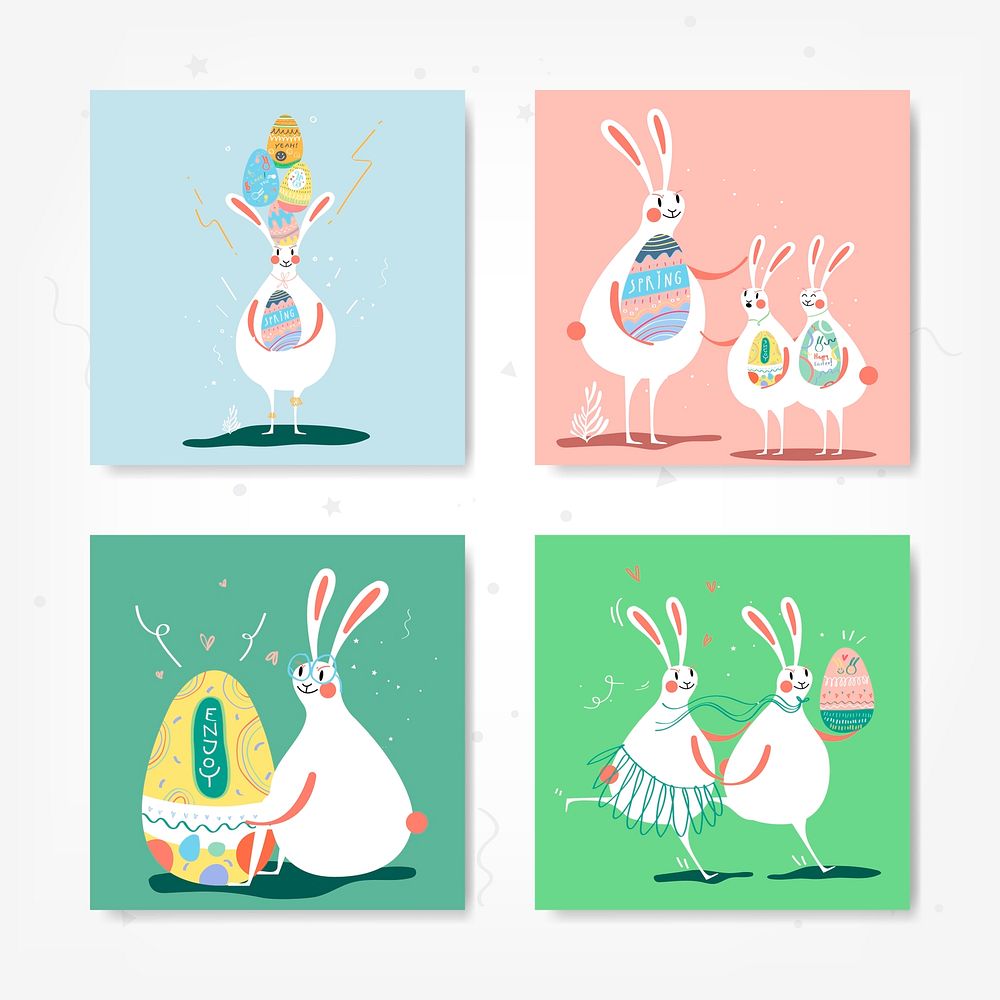 Easter celebration card vector