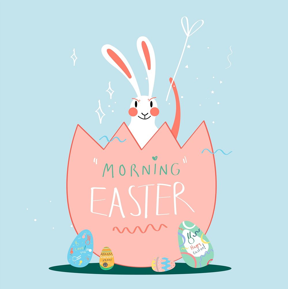 Easter celebration card vector