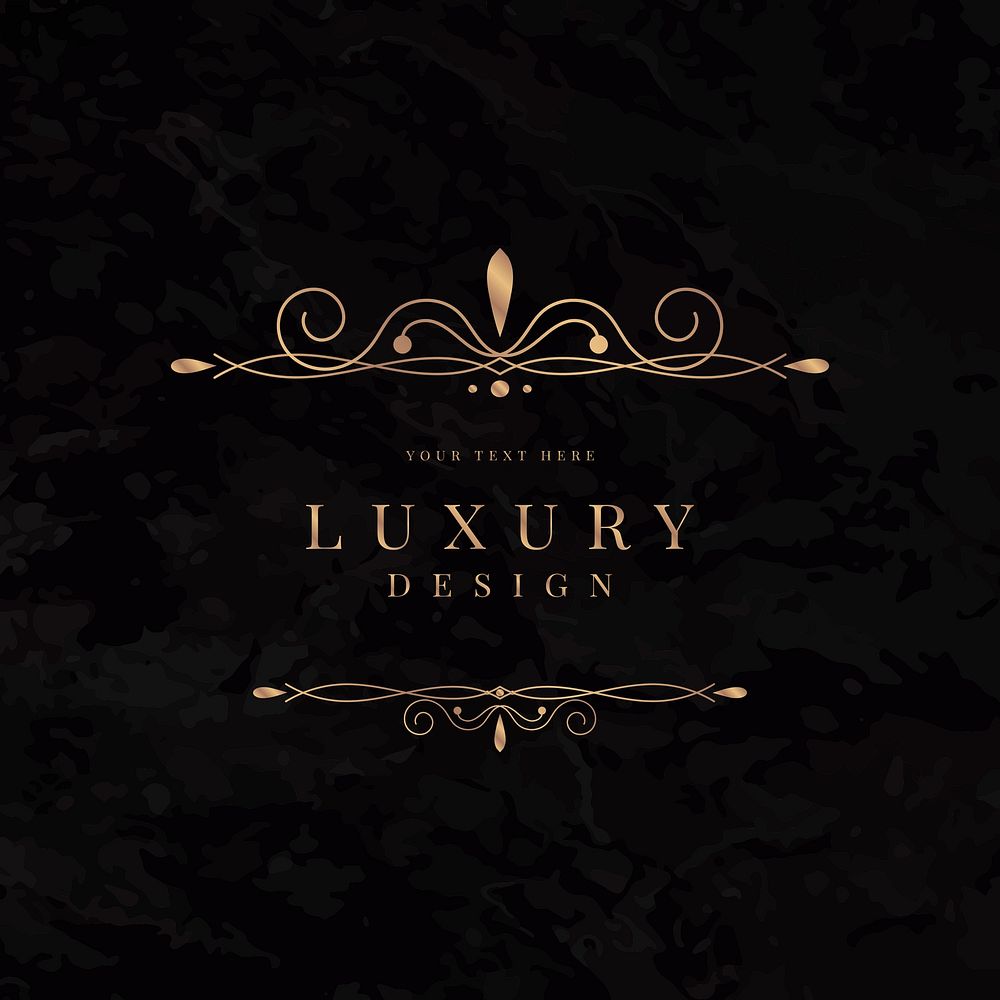 Golden luxury logo design vector