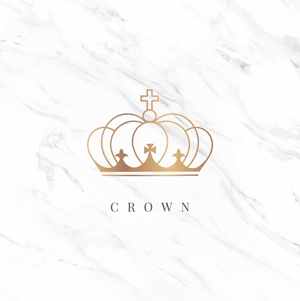 Royal golden crown design vector