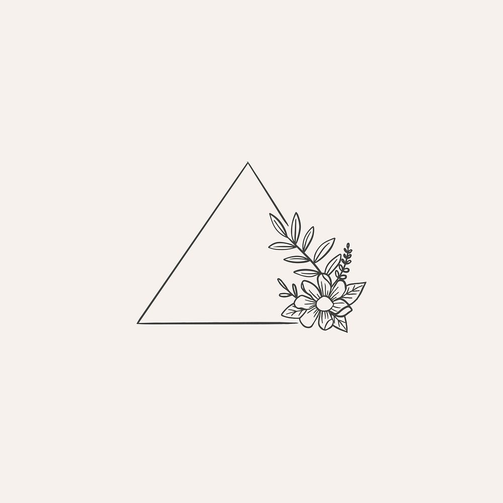 Triangle botanical frame element vector