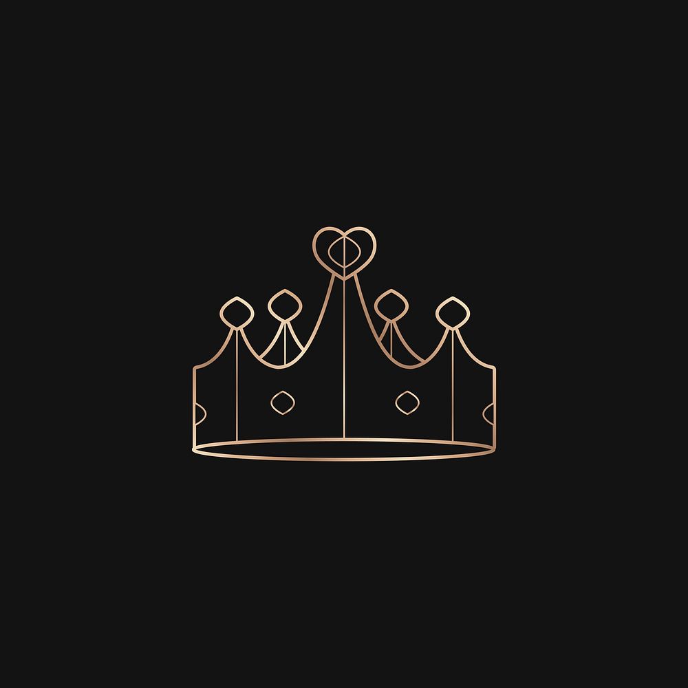 Luxurious black crown design vector