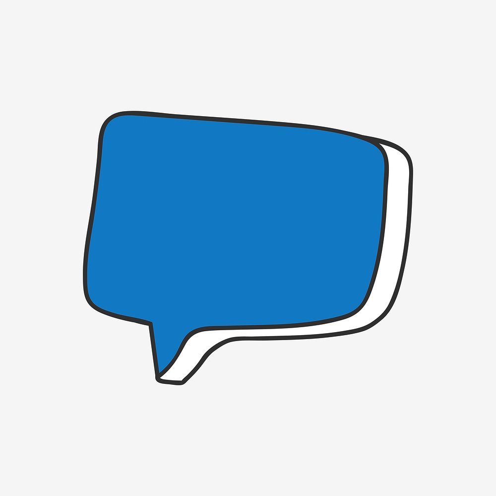 Blue speech bubble icon vector