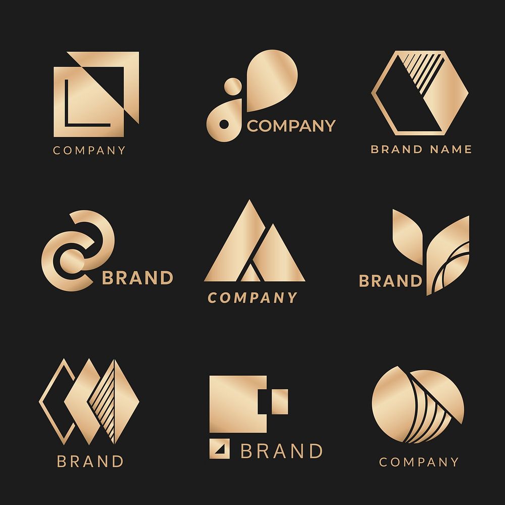 Company branding logo designs vector collection