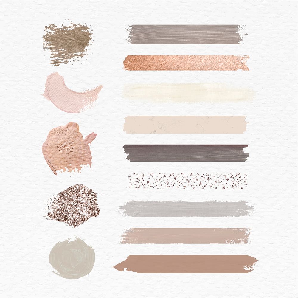 Pastel brush strokes vector collection