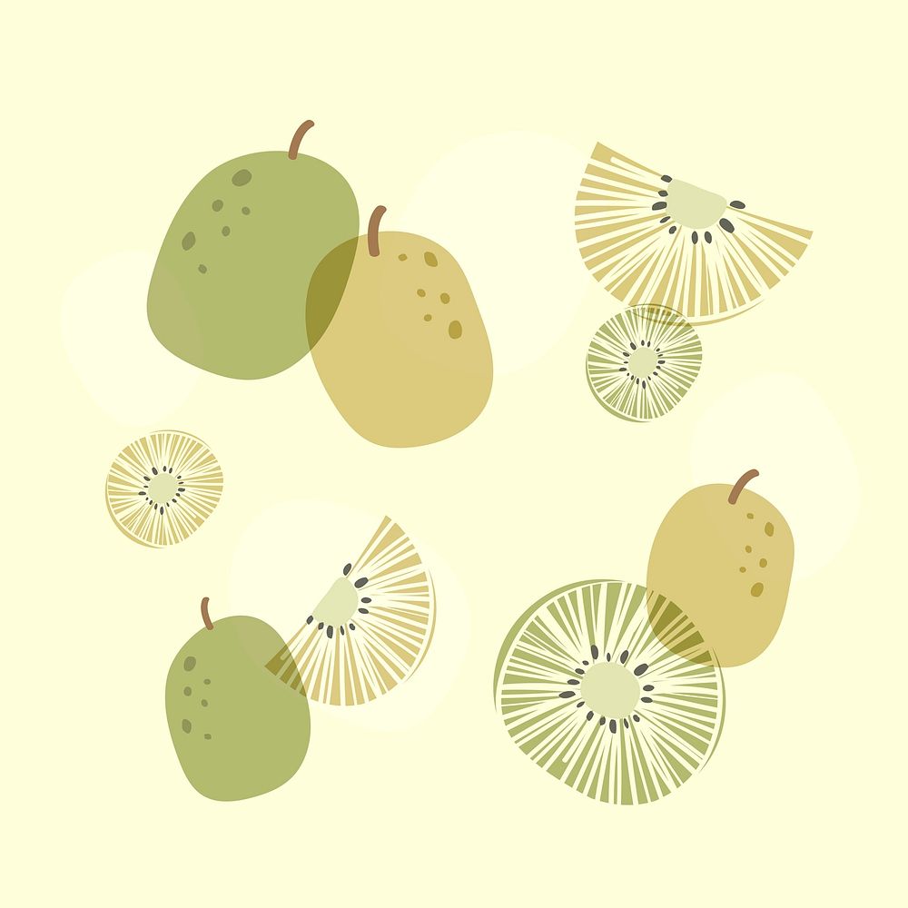 Kiwi patterned background with design space vector