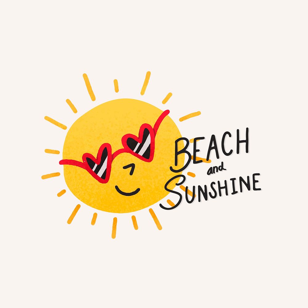 Beach and sunshine design vector
