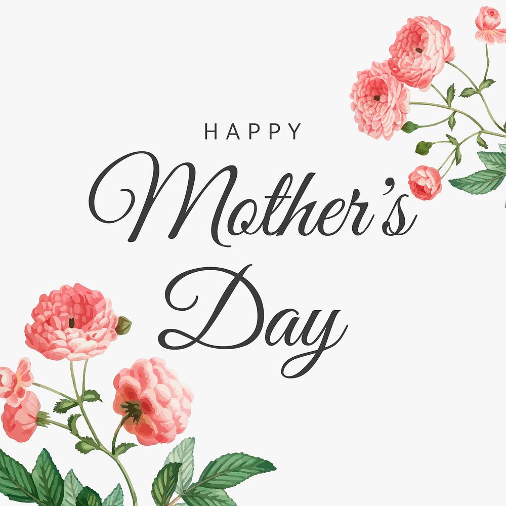 Happy Mother's Day card vector