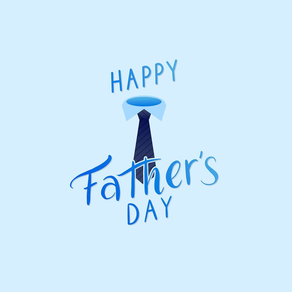 Happy father's day with a tie card vector