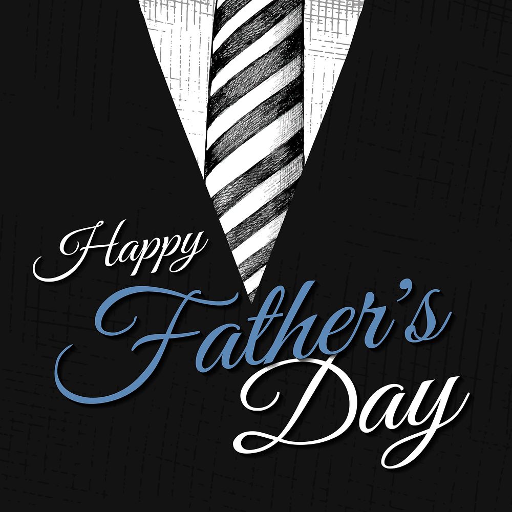 Happy father's day card with a suit and tie vector
